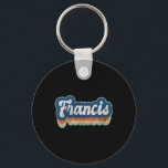 Francis First Name Boy Vintage Style 70s 80s Perso Nyckelring<br><div class="desc">Francis First Name Boy Vintage Style 70s 80s Personalized</div>
