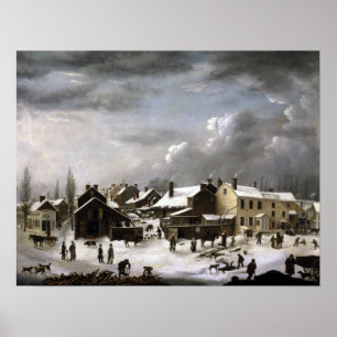 Francis Guy Winter Scene i Brooklyn Poster