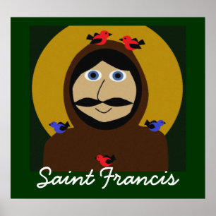 Francis och fåglarna poster