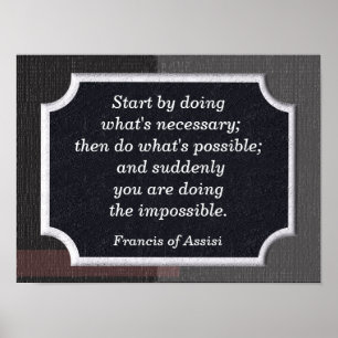 Francis of Assisi-citat - tryck