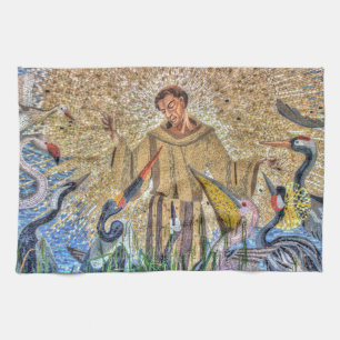 Francis of Assisi Mosaic Kökshandduk