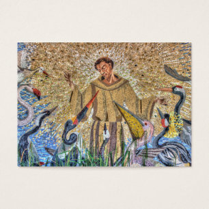 Francis of Assisi Mosaic Visitkort