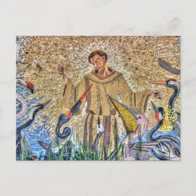Francis of Assisi Mosaic Vykort (Framsida)