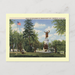 Francis Scott Nyckel Grave, Frederick, Maryland Vykort