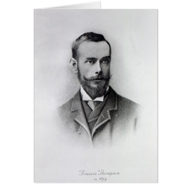 Francis Thompson, graverad av Emery Walker, 1894 Hälsningskort (Framsidan)