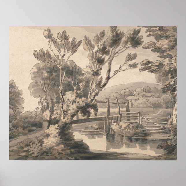 Francis Towne - Foot Bridge Poster (Framsidan)