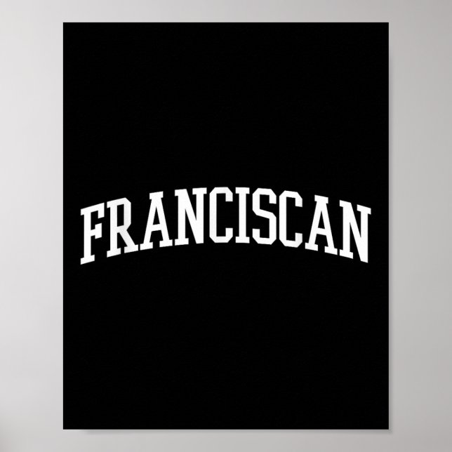 Franciscan Arch Vintage Retro College Athletic Spo Poster (Framsidan)