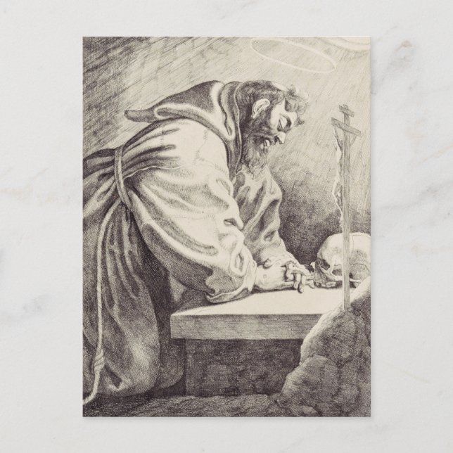 Franciscan grundare av Assisi Vykort (Framsida)