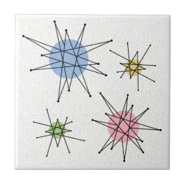 Franciscan Starburst 4 i mitten av århundradet Kakelplatta