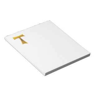 Franciscan Tau Kor Pax Et Bonum Guld Metallic Anteckningsblock