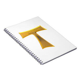Franciscan Tau Kor Pax Et Bonum Guld Metallic Anteckningsbok