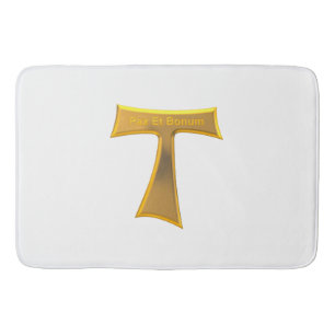 Franciscan Tau Kor Pax Et Bonum Guld Metallic Badrumsmatta