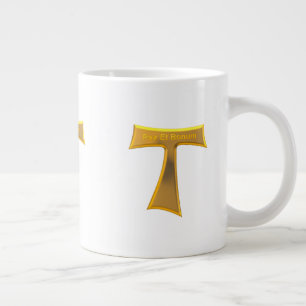 Franciscan Tau Kor Pax Et Bonum Guld Metallic Jumbo Mugg