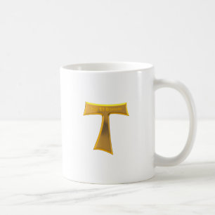 Franciscan Tau Kor Pax Et Bonum Guld Metallic Kaffemugg