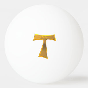 Franciscan Tau Kor Pax Et Bonum Guld Metallic Pingisboll