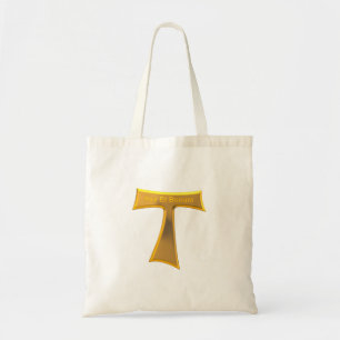 Franciscan Tau Kor Pax Et Bonum Guld Metallic Tygkasse