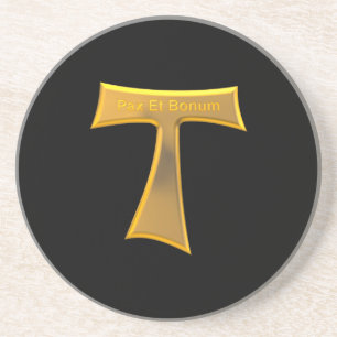 Franciscan Tau Kor Pax Et Bonum Guld Metallic Underlägg