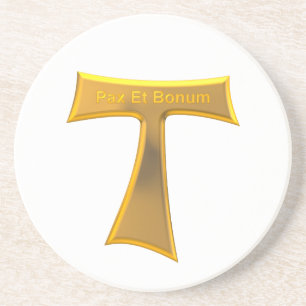 Franciscan Tau Kor Pax Et Bonum Guld Metallic Underlägg
