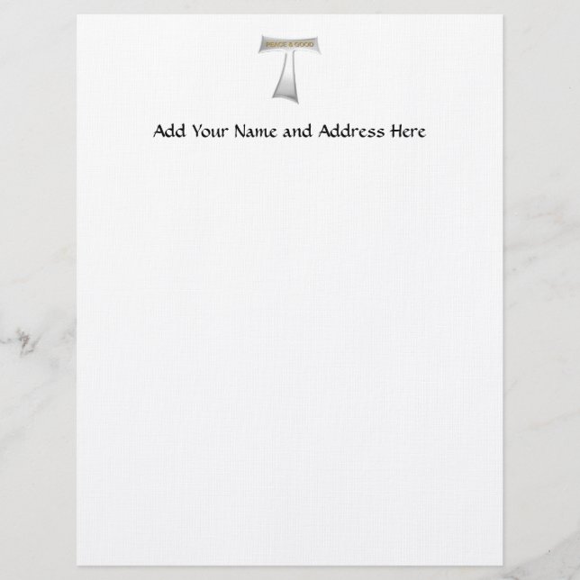 Franciscan Tau Kor Peace and Bra Silver & Guld Brevhuvud (Framsida)