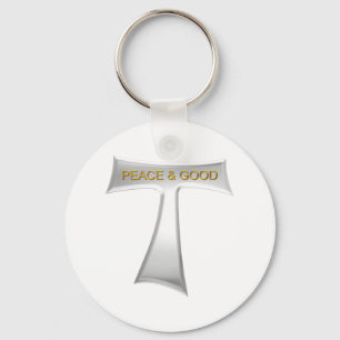 Franciscan Tau Kor Peace and Bra Silver & Guld Nyckelring
