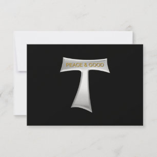 Franciscan Tau Kor Peace and Bra Silver & Guld OSA Kort