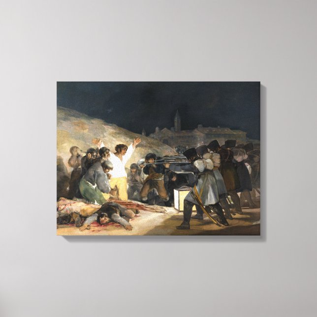 Francisco de Goya Den tredje maj 1808 Canvastryck (Framsida)