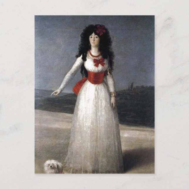 Francisco de Goya Espa?ol: Duquesa de Alba 1795 Te Vykort (Framsida)
