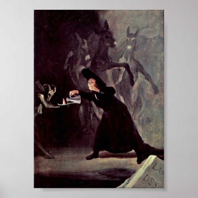 Francisco de Goya - lampan på Djävulen Poster (Framsidan)