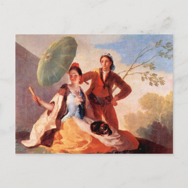 Francisco de Goya - Umbrellas Vykort (Framsida)