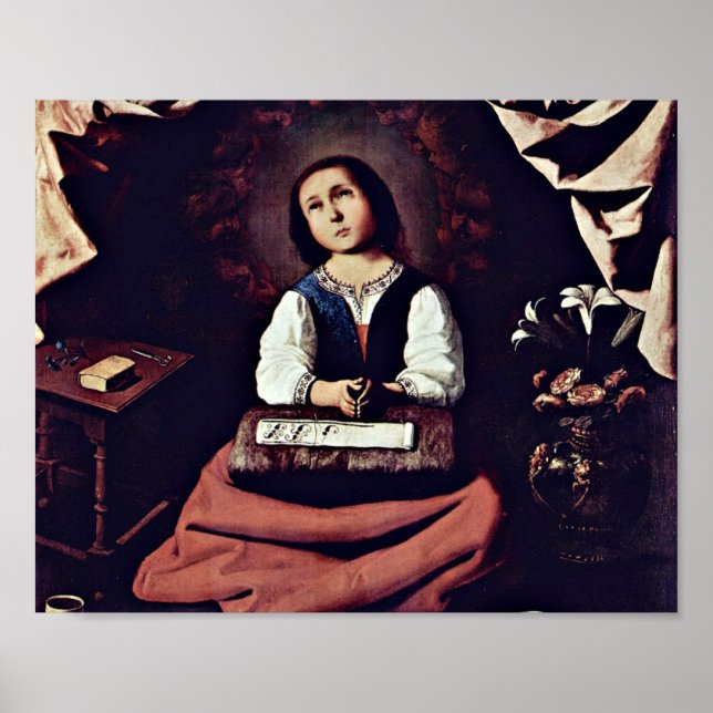 Francisco de Zurbaran - Praying Virgin Mary Poster (Framsidan)