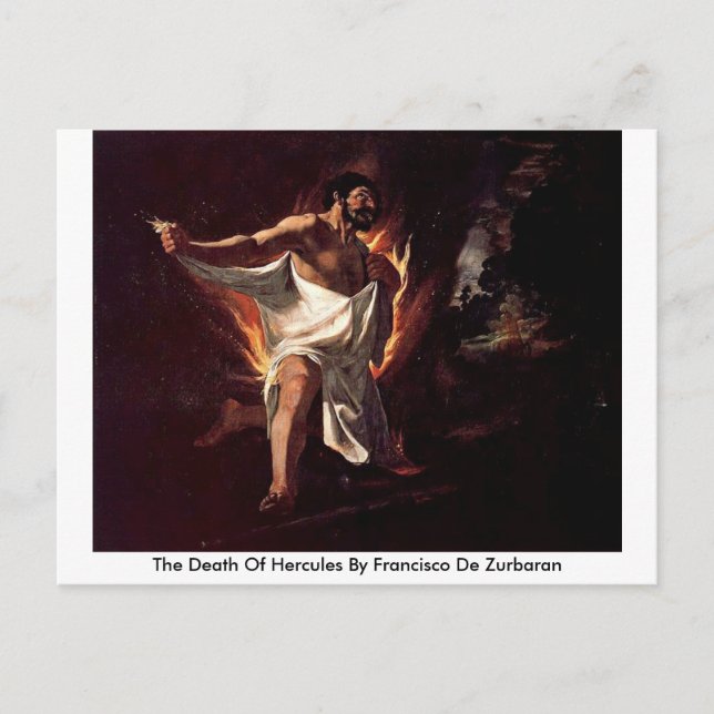 Francisco de Zurbarans död på Hercules Vykort (Framsida)