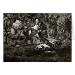 Francisco Goya- absurditetbegravning Hälsningskort