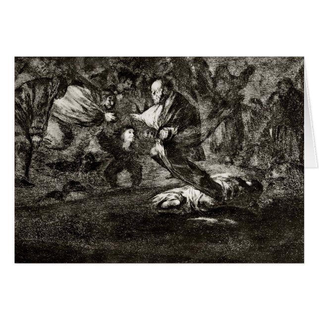 Francisco Goya- absurditetbegravning Hälsningskort (Framsidan Horizontal)