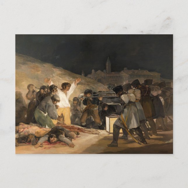 Francisco Goya, den tredje maj 1808 Vykort (Framsida)