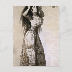 Francisco Goya- Duchess of Alba Areping her Hair Vykort