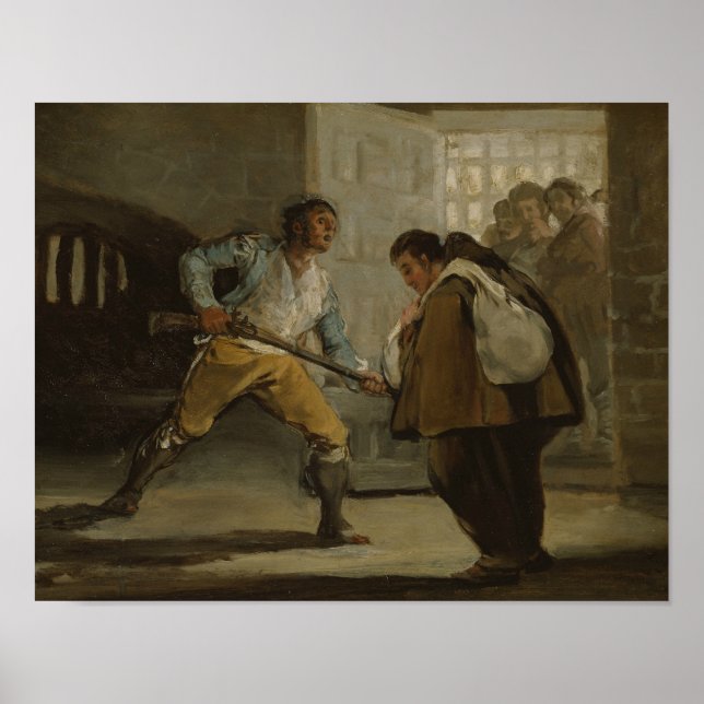 Francisco Goya - El Maragato Threatens Friar Pedro Poster (Framsidan)