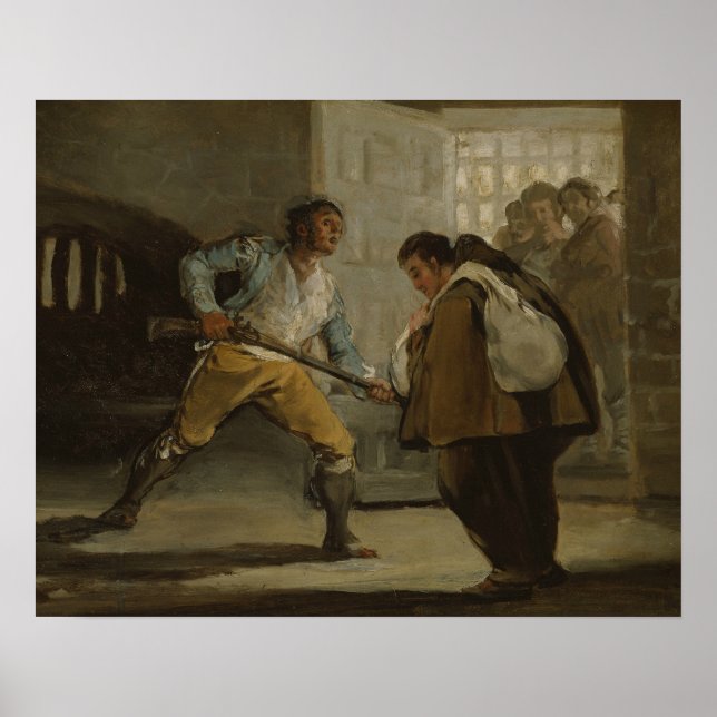 Francisco Goya - El Maragato Threatens Friar Pedro Poster (Framsidan)