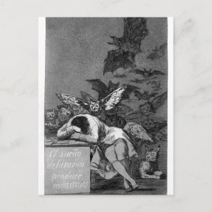 Francisco Goya - Förståndets sömn skapar monster Vykort