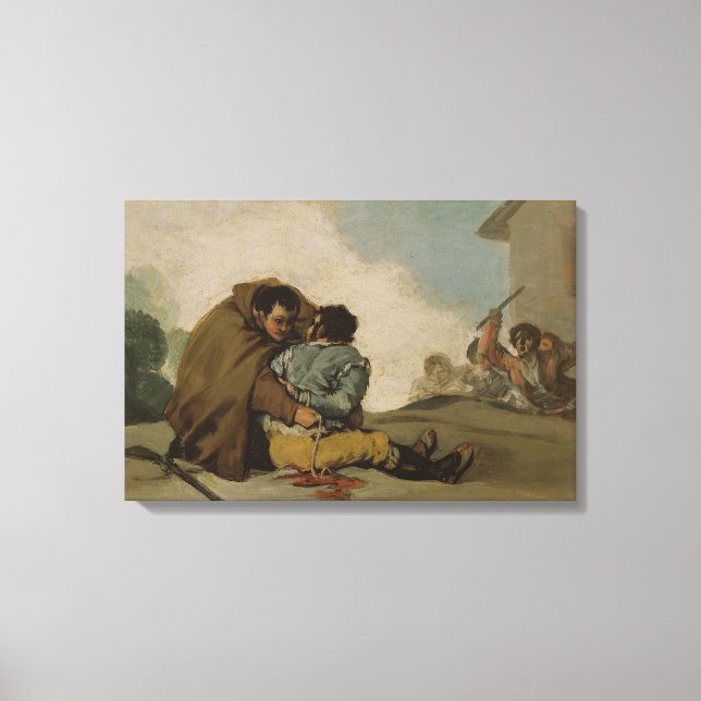 Francisco Goya - Friar Pedro Binds El Maragato Canvastryck (Framsida)