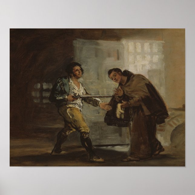 Francisco Goya - Friar Pedro Offers Shoes Poster (Framsidan)