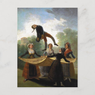 Francisco Goya, Kuka The Straw Manikin 1791-92 Oil Vykort