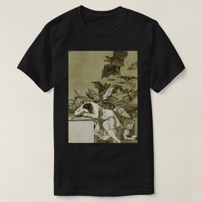 Francisco Goya, Reason-sömnen ger Monste T Shirt (Design framsida)