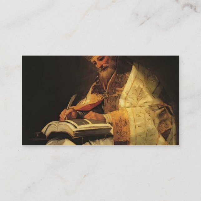Francisco Goya - Saint Gregory Visitkort (Baksida)