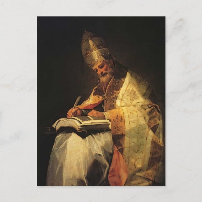 Francisco Goya- Saint Gregory Vykort (Framsida)