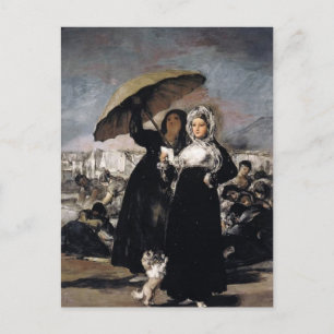 Francisco Goya-Ung kvinna med ett brev Vykort