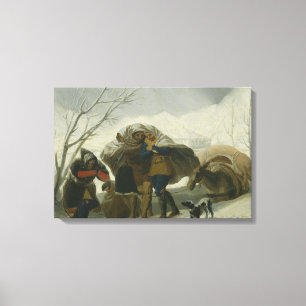 Francisco Goya - vinterscenen Canvastryck