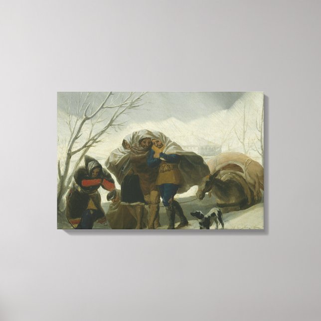 Francisco Goya - Winter Scene Canvastryck (Framsida)
