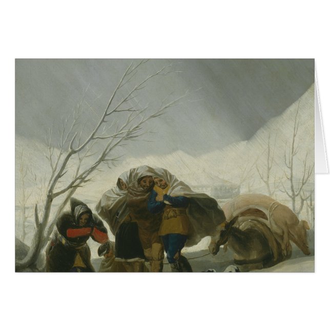 Francisco Goya - Winter Scene Hälsningskort (Framsidan Horizontal)