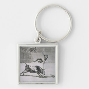Francisco Jose de Goya y Lucientes agilityen a Fyrkantig Silverfärgad Nyckelring