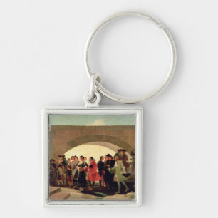 Francisco Jose de Goya y Lucientes bröllop, Fyrkantig Silverfärgad Nyckelring